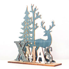 Load image into Gallery viewer, 2020 New Year Natural Xmas Elk Wood Craft Christmas Tree Ornament Noel Christmas Decoration for Home Wooden Pendant Navidad Gift