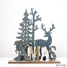 Load image into Gallery viewer, 2020 New Year Natural Xmas Elk Wood Craft Christmas Tree Ornament Noel Christmas Decoration for Home Wooden Pendant Navidad Gift