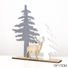 Load image into Gallery viewer, 2020 New Year Natural Xmas Elk Wood Craft Christmas Tree Ornament Noel Christmas Decoration for Home Wooden Pendant Navidad Gift