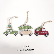 Load image into Gallery viewer, 2020 New Year Natural Xmas Elk Wood Craft Christmas Tree Ornament Noel Christmas Decoration for Home Wooden Pendant Navidad Gift