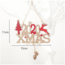 Load image into Gallery viewer, 2020 New Year Natural Xmas Elk Wood Craft Christmas Tree Ornament Noel Christmas Decoration for Home Wooden Pendant Navidad Gift