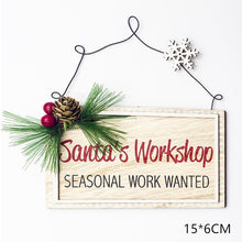 Load image into Gallery viewer, 2020 New Year Natural Xmas Elk Wood Craft Christmas Tree Ornament Noel Christmas Decoration for Home Wooden Pendant Navidad Gift