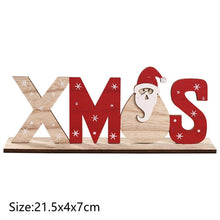 Load image into Gallery viewer, 2020 New Year Natural Xmas Elk Wood Craft Christmas Tree Ornament Noel Christmas Decoration for Home Wooden Pendant Navidad Gift