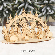 Load image into Gallery viewer, 2020 New Year Natural Xmas Elk Wood Craft Christmas Tree Ornament Noel Christmas Decoration for Home Wooden Pendant Navidad Gift