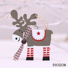 Load image into Gallery viewer, 2020 New Year Natural Xmas Elk Wood Craft Christmas Tree Ornament Noel Christmas Decoration for Home Wooden Pendant Navidad Gift