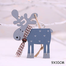 Load image into Gallery viewer, 2020 New Year Natural Xmas Elk Wood Craft Christmas Tree Ornament Noel Christmas Decoration for Home Wooden Pendant Navidad Gift