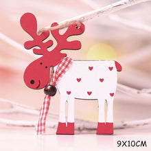 Load image into Gallery viewer, 2020 New Year Natural Xmas Elk Wood Craft Christmas Tree Ornament Noel Christmas Decoration for Home Wooden Pendant Navidad Gift