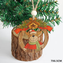 Load image into Gallery viewer, 2020 New Year Natural Xmas Elk Wood Craft Christmas Tree Ornament Noel Christmas Decoration for Home Wooden Pendant Navidad Gift