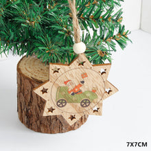 Load image into Gallery viewer, 2020 New Year Natural Xmas Elk Wood Craft Christmas Tree Ornament Noel Christmas Decoration for Home Wooden Pendant Navidad Gift