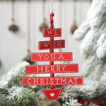 Load image into Gallery viewer, 2020 New Year Natural Xmas Elk Wood Craft Christmas Tree Ornament Noel Christmas Decoration for Home Wooden Pendant Navidad Gift