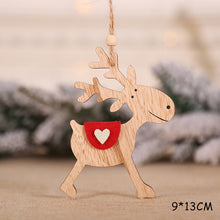 Load image into Gallery viewer, 2020 New Year Natural Xmas Elk Wood Craft Christmas Tree Ornament Noel Christmas Decoration for Home Wooden Pendant Navidad Gift